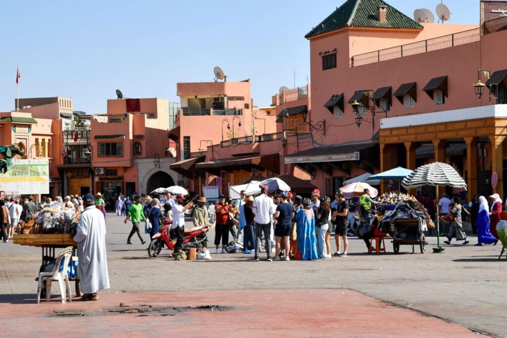 Things to do in Marrakech: Jemaa el-Fna market square at dusk